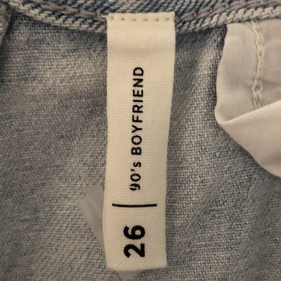 PacSun 90s Boyfriend Daisy Paint Jeans Womens Size 26 Light Wash High Rise Denim - Picture 7 of 15